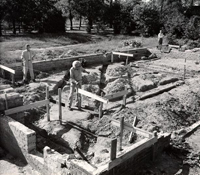 Archaeologists at Work on Dig