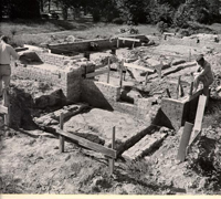 Archaeologists at Work on Dig