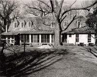 Black and White Photograph of Tavern rear of House