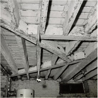 Black and White Photograph - Interior Roof of Basement