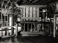 Black and White Photograph - odd view of fireplace