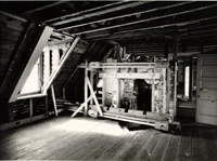 Black and White Photograph - Fireplace Structure