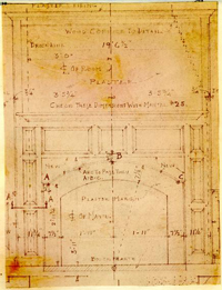 Drawing - Antique Mantel - Living Room