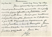 Photograph of letter - May 29, 1807
