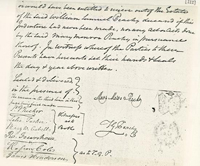 Photograph of last page of letter - May 29, 1807