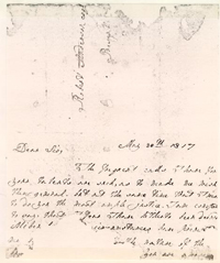 Photograph of first page of letter - May 30, 1817