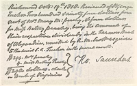 Photograph of receipt - October 19, 1818