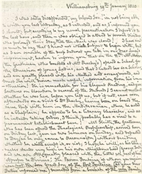 Photograph of first page of letter - January 19, 1820