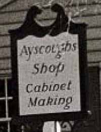 Ayscough Shop Cabinet Making Sign
