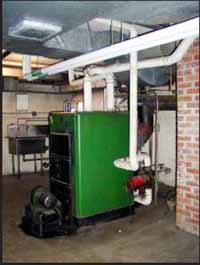 Old oil-fired boiler