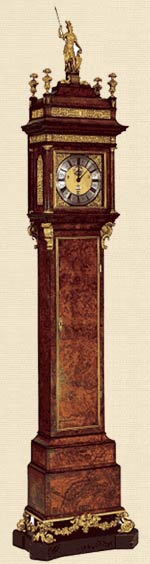 Grand clock made for William III by Thomas Tompion was part of the Palace furnishings in the 1950s and 1960s