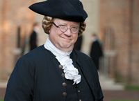 Colonial Williamsburg interpreter Chris Hull portrays professor George Wythe.