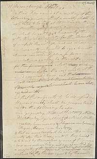 The draft resolution for the Society for the Promotion of Usefull Knowledge, in the Colonial Williamsburg collections.