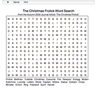 Christmas Frolick Word Search