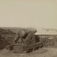 Columbiad cannon at Fort Darling, Drewry's Bluff, overlooking the James River