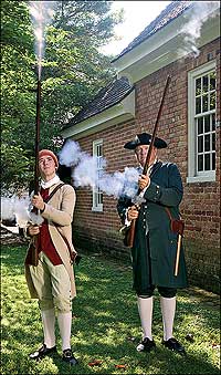 A visiting Frenchman was recalled from sleep by the blast of muskets firing outside his window, a noisy New Year's tradition in the colonies.