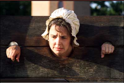 Woman in the pillory