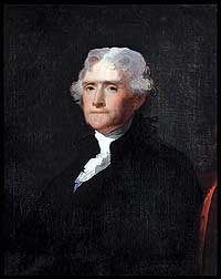 Colonial Williamsburg owns a copy of Stuart's Jefferson, painted while he was president.