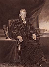 First chief justice of the United States Supreme Court, John Marshall was just one of Wythe’s Virginia law students.