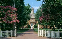 William and Mary's Wren Building, where Wythe was student and teacher. First professor of law in the country, he was mentor to Jefferson, signer of the Declaration
of Independence, and delegate to the Constitutional Convention