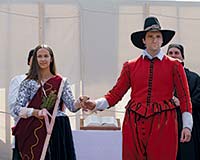 In 2014, actors re-created the wedding of Pocahontas,the daughter of Powhatan, and John Rolfe.