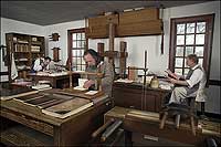 The Colonial Williamsburg bookbindery