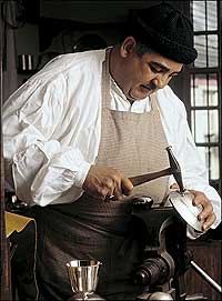 Silversmith at work in 1993