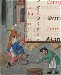 Picture of a winter slaughter from a fifeteenth century book of hours