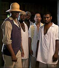 Bakari, Watson, Gordon,
James, and Martin as the jailed ringleaders of the 1731 Norfolk conspiracy
after the chance discovery of their plot.