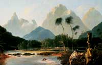 Oaitepeha Bay, Tahiti, by William Hodges, who sailed with Cook in 1772–75. 