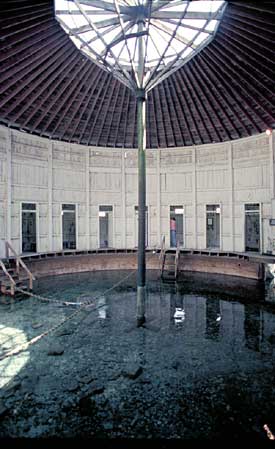 The original Warm Springs women’s bathing pool, larger than the men’s, dates to 1836.