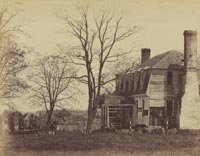The Moore House in decline, photographed during the Civil War. It was preserved, but by 1966 nearly half the historic buildings that HABS architects had surveyed were gone.