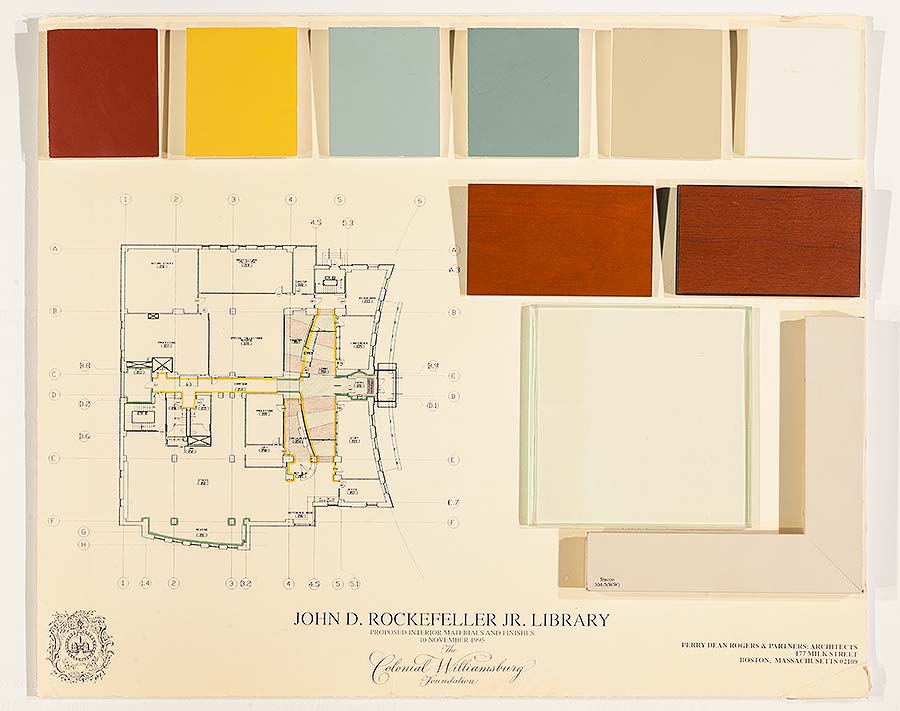 John D. Rockefeller Jr. Library: Proposed Interior Materials and Finishes, 10 November 1995