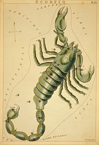 Scorpio was but one of the Zodiac signs parsed by the
astrologers colonists consulted in the eighteenth century.