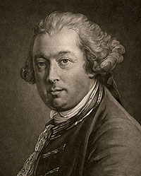 Governor Thomas Pownall, by Richard Earlom, the main contributors to Scenographia Americana