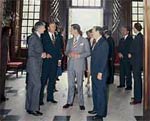 Prince of Wales shown the Palce in 1981 with Colonial Williamsburg President Charles Longsworth, and the the author