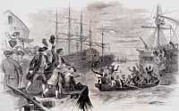 A band of patriots dressed as Indians mixed chests of British tea with Boston Harbor water to serve a brew of rebellion.