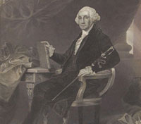 President Washington relinquished power and gave up office.