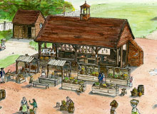 Painting of the Market House.