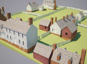 3D computer model of the Armoury site.