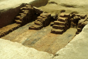 Excavated kiln.
