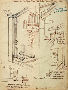 Sketches of stair details.