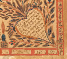 A highly decorated, hand-drwan religious text.